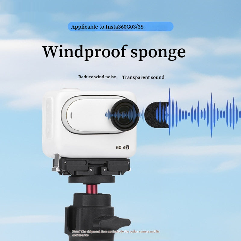 GO 3 Sports Camera Noise Reduction Sponge Windshield Accessories